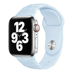 Dây đồng hồ silicone dập nổi họa tiết cỏ bốn lá cho Apple Watch Series, 7 45mm / 6&SE&5&4 44mm / 3&2&1 42mm, 7 41mm / 6&SE&5&4 40mm / 3&2&1 38mm