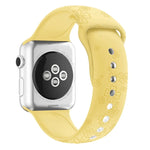 Dây đồng hồ silicone dập nổi họa tiết cỏ bốn lá cho Apple Watch Series, 7 45mm / 6&SE&5&4 44mm / 3&2&1 42mm, 7 41mm / 6&SE&5&4 40mm / 3&2&1 38mm