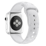 Dây đồng hồ silicone dập nổi họa tiết cỏ bốn lá cho Apple Watch Series, 7 45mm / 6&SE&5&4 44mm / 3&2&1 42mm, 7 41mm / 6&SE&5&4 40mm / 3&2&1 38mm
