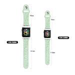 Dây đồng hồ silicone dập nổi họa tiết cỏ bốn lá cho Apple Watch Series, 7 45mm / 6&SE&5&4 44mm / 3&2&1 42mm, 7 41mm / 6&SE&5&4 40mm / 3&2&1 38mm