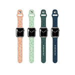 Dây đồng hồ silicone dập nổi họa tiết xương rồng cho Apple Watch Series, 7 41mm / 6&SE&5&4 40mm / 3&2&1 38mm, 7 45mm / 6&SE&5&4 44mm / 3&2&1 42mm