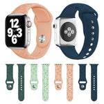 Dây đồng hồ silicone dập nổi họa tiết xương rồng cho Apple Watch Series, 7 41mm / 6&SE&5&4 40mm / 3&2&1 38mm, 7 45mm / 6&SE&5&4 44mm / 3&2&1 42mm