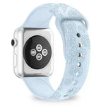 Dây đồng hồ silicone dập nổi họa tiết hoa hướng dương cho Apple Watch Series, 7 41mm / 6&SE&5&4 40mm / 3&2&1 38mm, 7 45mm / 6&SE&5&4 44mm / 3&2&1 42mm