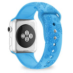 Dây đồng hồ silicone dập nổi họa tiết hoa hướng dương cho Apple Watch Series, 7 41mm / 6&SE&5&4 40mm / 3&2&1 38mm, 7 45mm / 6&SE&5&4 44mm / 3&2&1 42mm