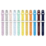 Dây đồng hồ silicone dập nổi họa tiết hoa hướng dương cho Apple Watch Series, 7 41mm / 6&SE&5&4 40mm / 3&2&1 38mm, 7 45mm / 6&SE&5&4 44mm / 3&2&1 42mm