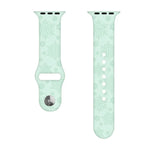 Dây đồng hồ silicone dập nổi họa tiết bông tuyết cho Apple Watch Series, 7 41mm / 6&SE&5&4 40mm / 3&2&1 38mm, 7 45mm / 6&SE&5&4 44mm / 3&2&1 42mm