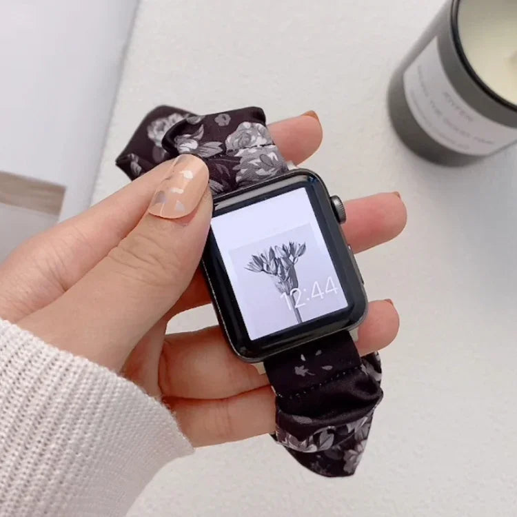 Dây đồng hồ vải co giãn vòng đơn cho Apple Watch Series, 7 41mm / 6&SE&5&4 40mm / 3&2&1 38mm, 7 45mm / 6&SE&5&4 44mm / 3&2&1 42mm