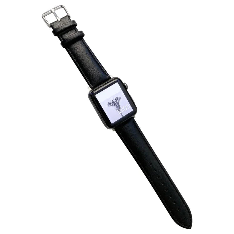 Dây đồng hồ da bóng cho Apple Watch Series, 7 41mm / 6&SE&5&4 40mm / 3&2&1 38mm, 7 45mm / 6&SE&5&4 44mm / 3&2&1 42mm