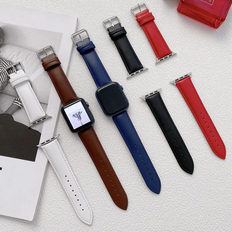 Dây đồng hồ da bóng cho Apple Watch Series, 7 41mm / 6&SE&5&4 40mm / 3&2&1 38mm, 7 45mm / 6&SE&5&4 44mm / 3&2&1 42mm