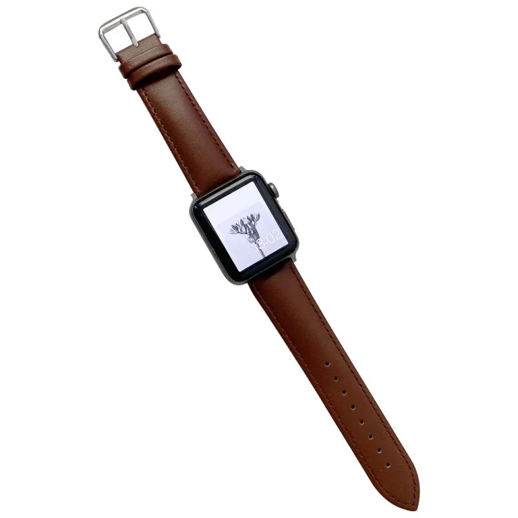 Dây đồng hồ da bóng cho Apple Watch Series, 7 41mm / 6&SE&5&4 40mm / 3&2&1 38mm, 7 45mm / 6&SE&5&4 44mm / 3&2&1 42mm