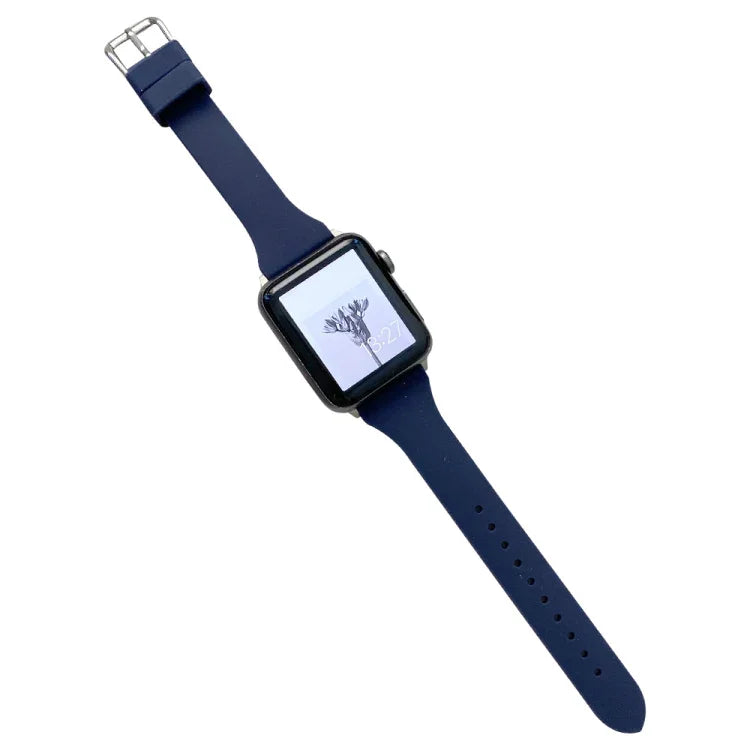 Dây đồng hồ silicone eo nhỏ cho Apple Watch Series, 7 41mm / 6&SE&5&4 40mm / 3&2&1 38mm, 7 45mm / 6&SE&5&4 44mm / 3&2&1 42mm