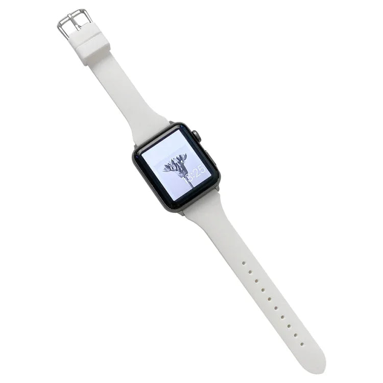 Dây đồng hồ silicone eo nhỏ cho Apple Watch Series, 7 41mm / 6&SE&5&4 40mm / 3&2&1 38mm, 7 45mm / 6&SE&5&4 44mm / 3&2&1 42mm