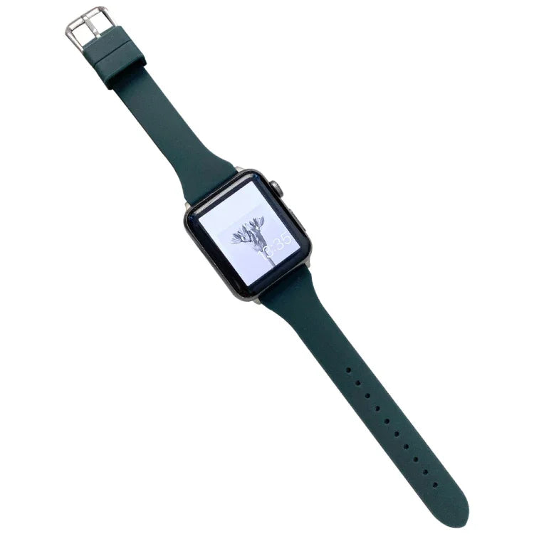 Dây đồng hồ silicone eo nhỏ cho Apple Watch Series, 7 41mm / 6&SE&5&4 40mm / 3&2&1 38mm, 7 45mm / 6&SE&5&4 44mm / 3&2&1 42mm
