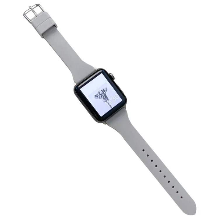 Dây đồng hồ silicone eo nhỏ cho Apple Watch Series, 7 41mm / 6&SE&5&4 40mm / 3&2&1 38mm, 7 45mm / 6&SE&5&4 44mm / 3&2&1 42mm