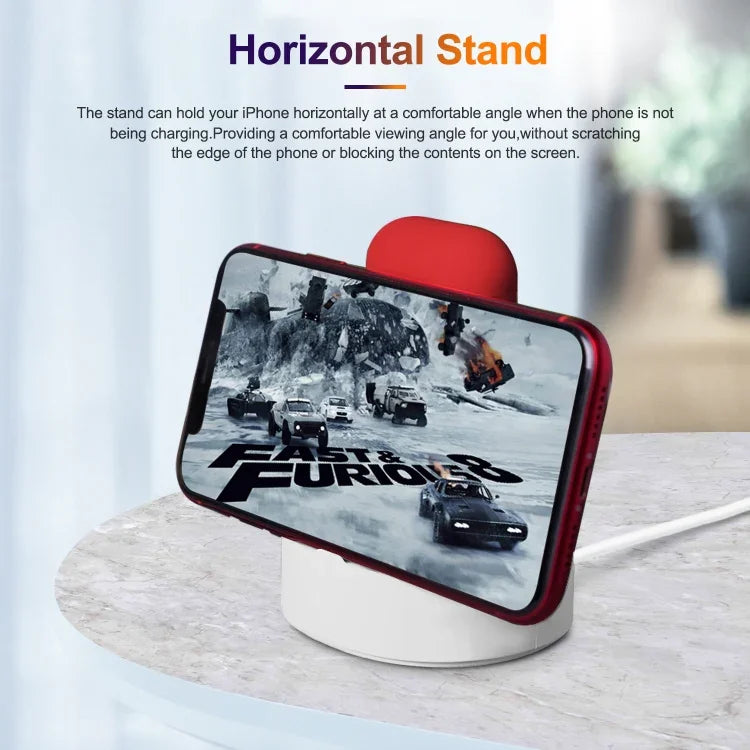 Giá đỡ sạc silicone 3 trong 1 A001 cho iPhone / iWatch / AirPods
