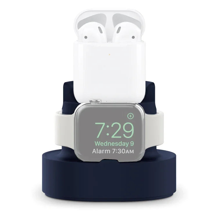 Giá đỡ sạc silicone 3 trong 1 A001 cho iPhone / iWatch / AirPods