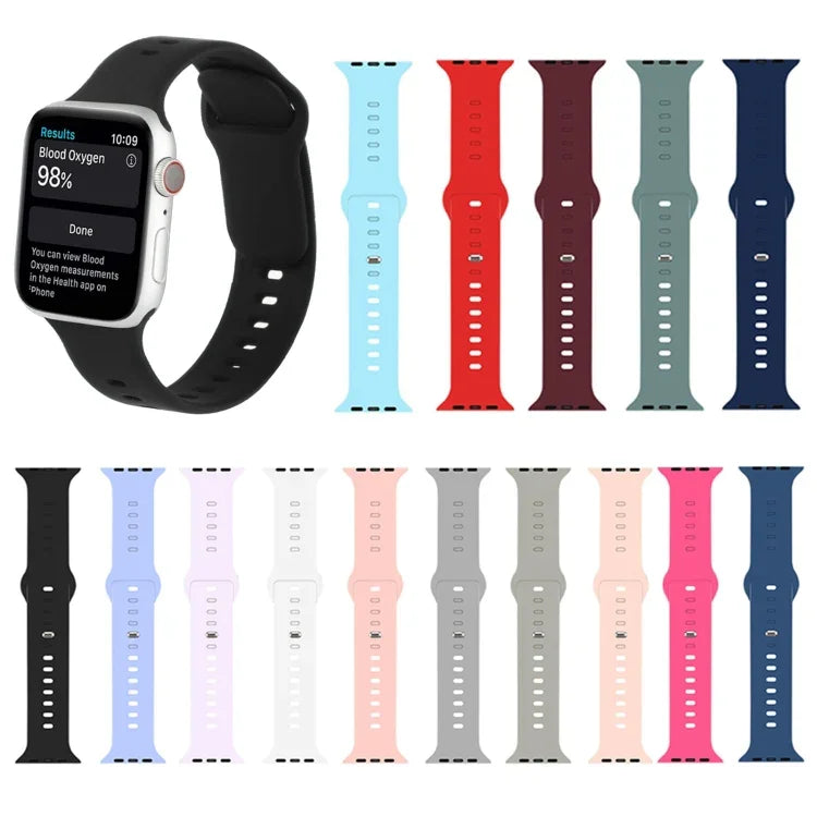 Dây đồng hồ silicone lỏng cho Apple Watch Series, 7 45mm / 6&SE&5&4 44mm / 3&2&1 42mm