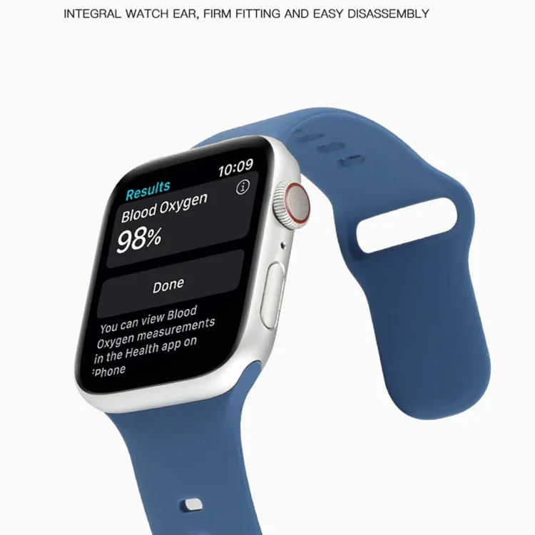 Dây đồng hồ silicone lỏng cho Apple Watch Series, 7 45mm / 6&SE&5&4 44mm / 3&2&1 42mm