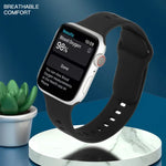 Dây đồng hồ silicone lỏng cho Apple Watch Series, 7 45mm / 6&SE&5&4 44mm / 3&2&1 42mm