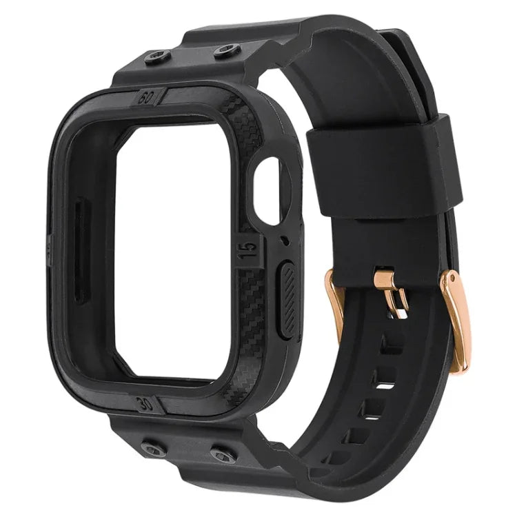 Dây đồng hồ thể thao sợi carbon tích hợp cho Apple Watch Series, 7 41mm / 6&SE&5&4 40mm / 3&2&1 38mm, 7 45mm / 6&SE&5&4 44mm / 3&2&1 42mm