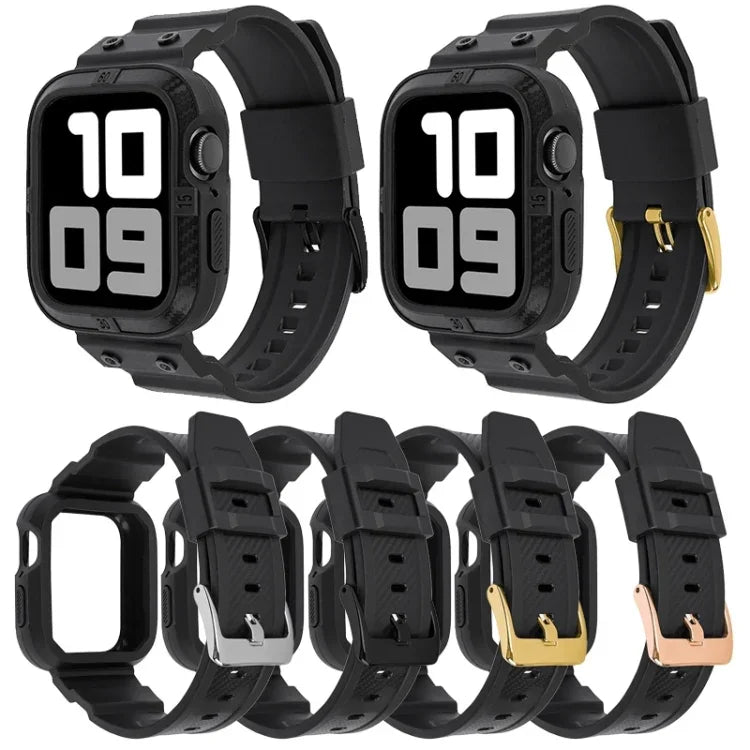 Dây đồng hồ thể thao sợi carbon tích hợp cho Apple Watch Series, 7 41mm / 6&SE&5&4 40mm / 3&2&1 38mm, 7 45mm / 6&SE&5&4 44mm / 3&2&1 42mm