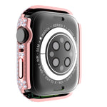 Diamond PC + Tempered Glass Watch Case For Apple Watch Series, 7 41mm, 7 45mm