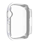 Ốp đồng hồ PC kim cương + kính cường lực cho Apple Watch Series, 7 41mm, 7 45mm
