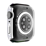 Ốp đồng hồ PC kim cương + kính cường lực cho Apple Watch Series, 7 41mm, 7 45mm