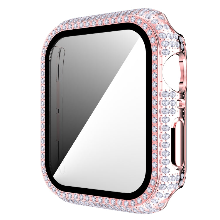 Ốp đồng hồ PC kim cương + kính cường lực cho Apple Watch Series, 6&SE&5&4 40mm, 6&SE&5&4 44mm