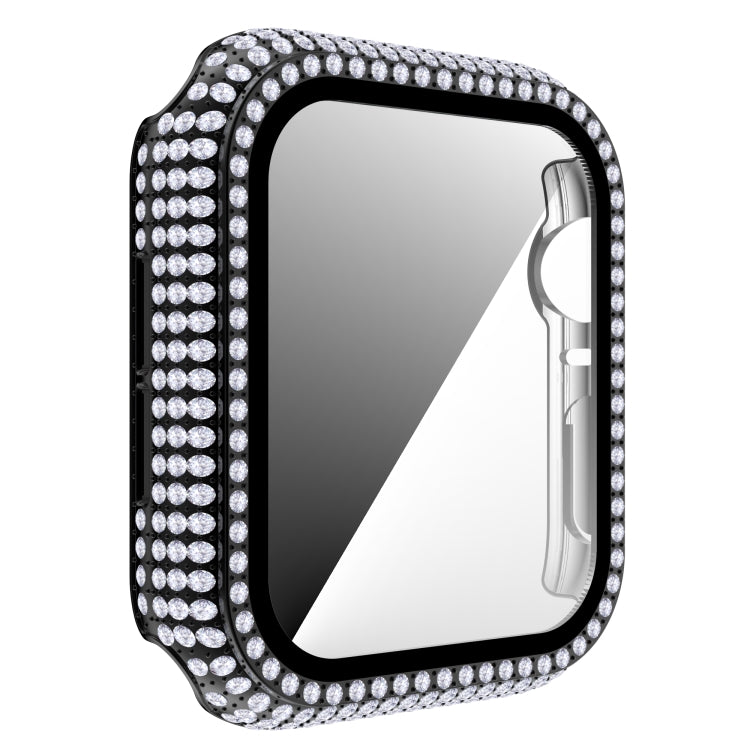 Ốp đồng hồ PC kim cương + kính cường lực cho Apple Watch Series, 6&SE&5&4 40mm, 6&SE&5&4 44mm