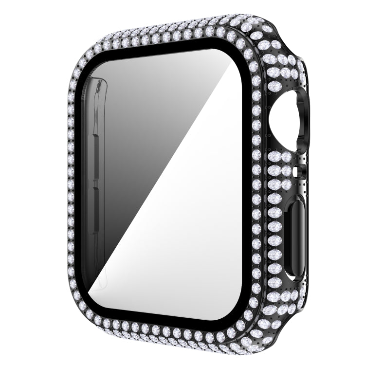 Ốp đồng hồ PC kim cương + kính cường lực cho Apple Watch Series, 6&SE&5&4 40mm, 6&SE&5&4 44mm