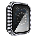 Ốp đồng hồ PC kim cương + kính cường lực cho Apple Watch Series, 6&SE&5&4 40mm, 6&SE&5&4 44mm