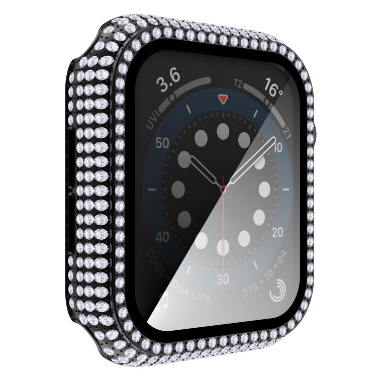 Ốp đồng hồ PC kim cương + kính cường lực cho Apple Watch Series, 6&SE&5&4 40mm, 6&SE&5&4 44mm