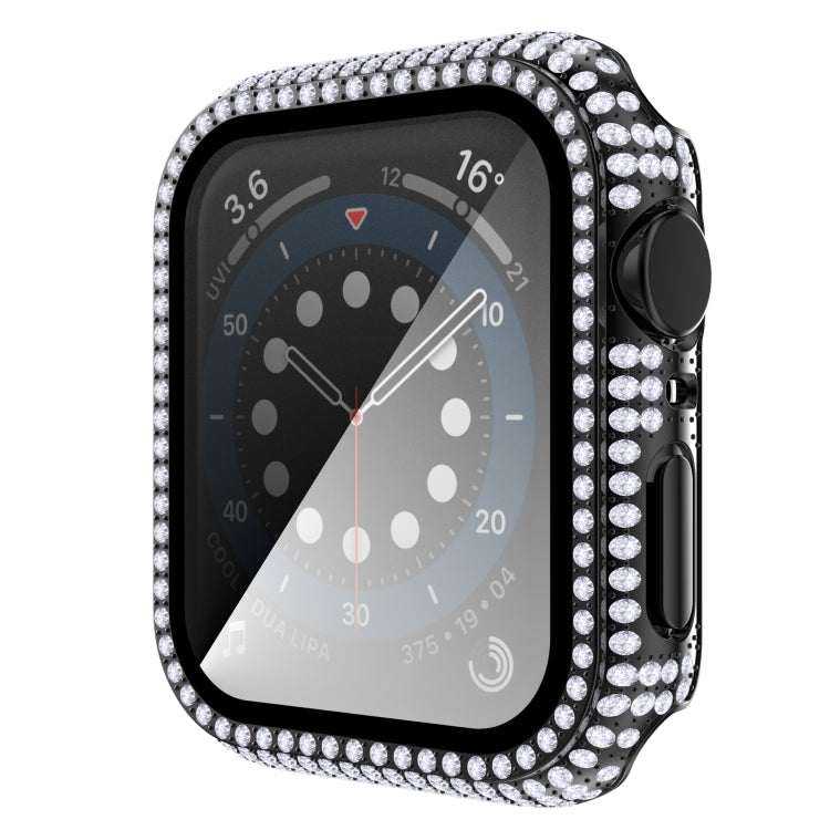 Ốp đồng hồ PC kim cương + kính cường lực cho Apple Watch Series, 6&SE&5&4 40mm, 6&SE&5&4 44mm