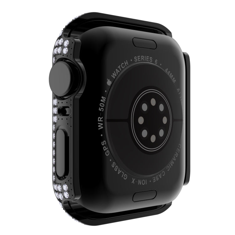 Ốp đồng hồ PC kim cương + kính cường lực cho Apple Watch Series, 6&SE&5&4 40mm, 6&SE&5&4 44mm