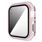 Ốp đồng hồ PC kim cương + kính cường lực cho Apple Watch Series, 6&SE&5&4 40mm, 6&SE&5&4 44mm