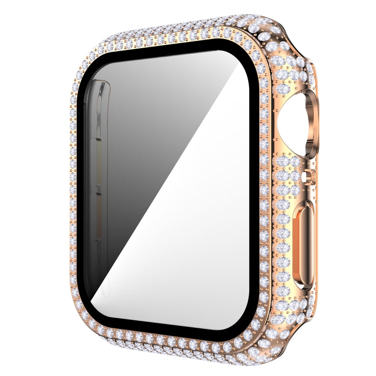 Ốp đồng hồ PC kim cương + kính cường lực cho Apple Watch Series, 6&SE&5&4 40mm, 6&SE&5&4 44mm