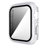 Ốp đồng hồ PC kim cương + kính cường lực cho Apple Watch Series, 6&SE&5&4 40mm, 6&SE&5&4 44mm