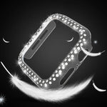 Vỏ đồng hồ PC kim cương hai hàng cho Apple Watch Series, 7 41mm, 7 45mm