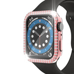 Ốp đồng hồ PC kim cương hai hàng + kính cường lực cho Apple Watch Series, 6&SE&5&4 40mm, 6&SE&5&4 44mm, 6&SE&5&4 40mm / 3&2&1 38mm