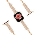 Dây đồng hồ kim loại kim cương hình trái tim cho Apple Watch Series, 7 41mm / 6&SE&5&4 40mm / 3&2&1 38mm, 7 45mm / 6&SE&5&4 44mm / 3&2&1 42mm
