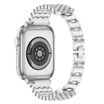 Dây đồng hồ kim loại kim cương hình trái tim cho Apple Watch Series, 7 41mm / 6&SE&5&4 40mm / 3&2&1 38mm, 7 45mm / 6&SE&5&4 44mm / 3&2&1 42mm