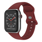 Dây đeo đồng hồ silicone khóa bướm, kích thước: S dành cho Apple Watch Series, 7 41mm / 6&SE&5&4 40mm / 3&2&1 38mm