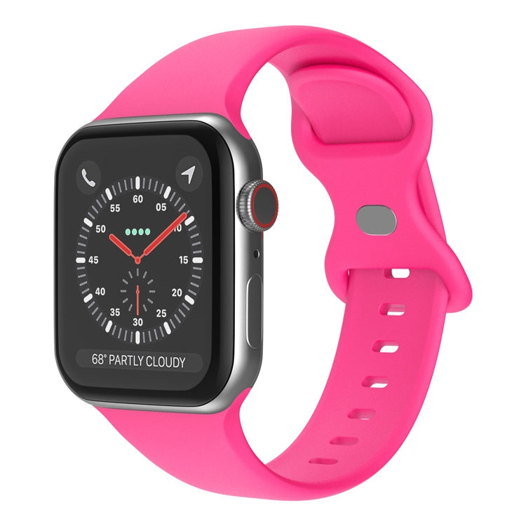 Dây đeo đồng hồ silicone khóa bướm, kích thước: S dành cho Apple Watch Series, 7 41mm / 6&SE&5&4 40mm / 3&2&1 38mm