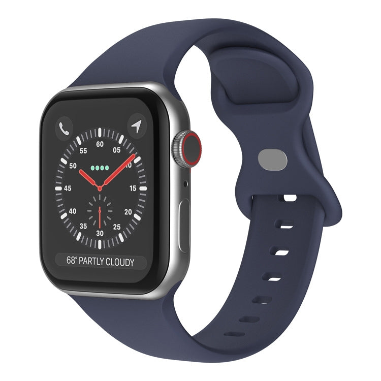 Dây đeo đồng hồ silicone khóa bướm, kích thước: S dành cho Apple Watch Series, 7 41mm / 6&SE&5&4 40mm / 3&2&1 38mm