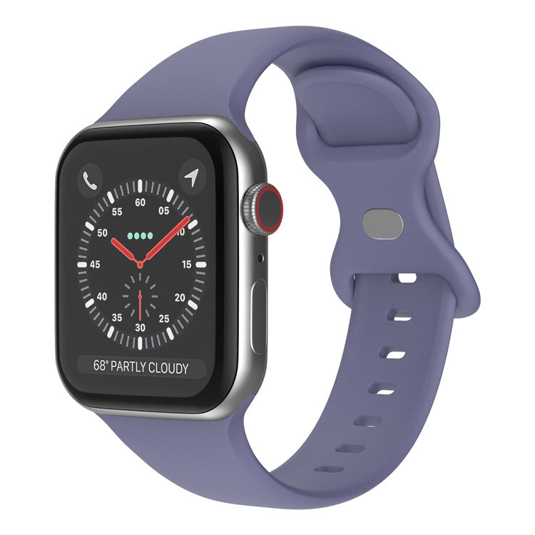 Dây đeo đồng hồ silicone khóa bướm, kích thước: S dành cho Apple Watch Series, 7 41mm / 6&SE&5&4 40mm / 3&2&1 38mm