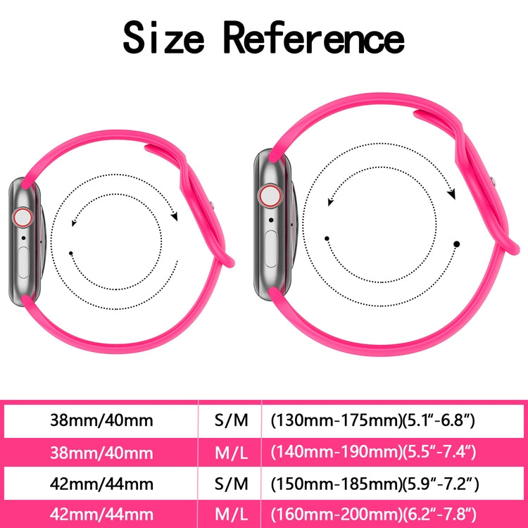 Dây đeo đồng hồ silicone khóa bướm, kích thước: S dành cho Apple Watch Series, 7 41mm / 6&SE&5&4 40mm / 3&2&1 38mm