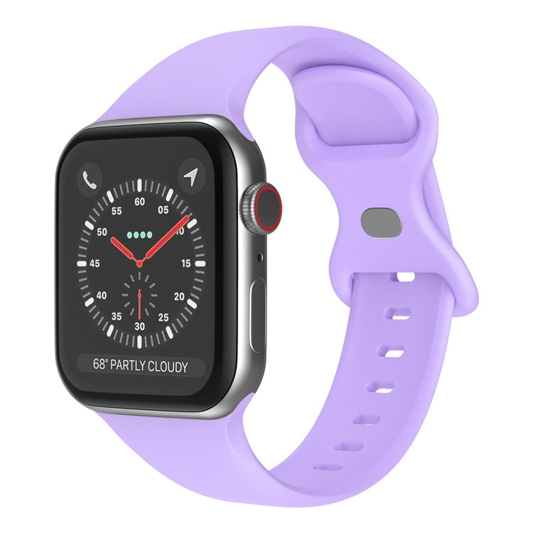Dây đeo đồng hồ silicone khóa bướm, kích thước: L dành cho Apple Watch Series, 7 41mm / 6&SE&5&4 40mm / 3&2&1 38mm