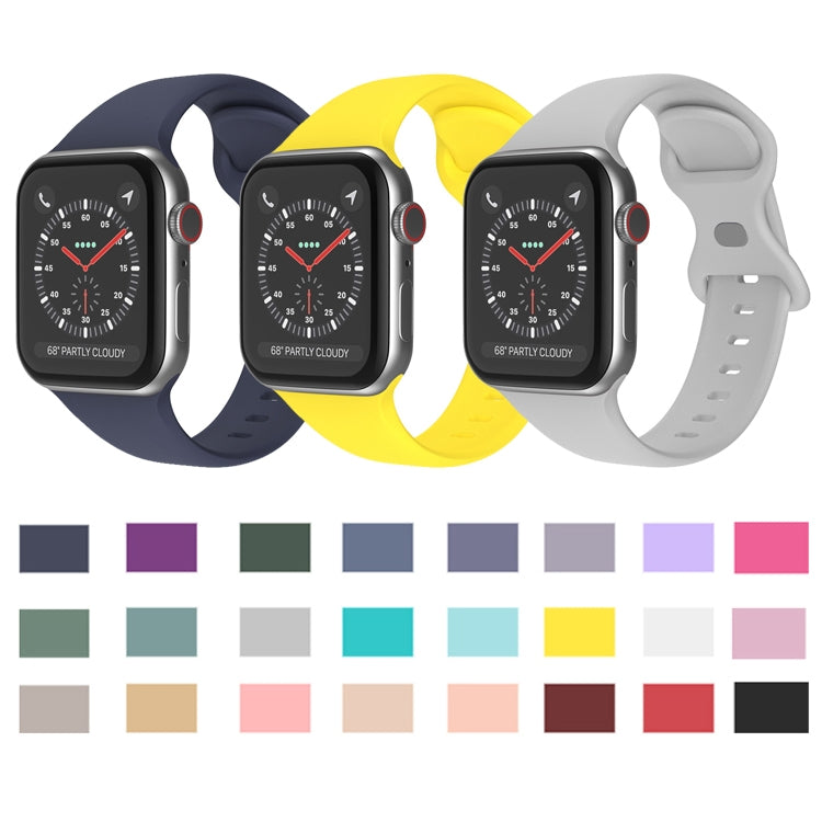 Dây đeo đồng hồ silicone khóa bướm, kích thước: L dành cho Apple Watch Series, 7 41mm / 6&SE&5&4 40mm / 3&2&1 38mm