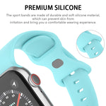 Dây đeo đồng hồ silicone khóa bướm, kích thước: L dành cho Apple Watch Series, 7 41mm / 6&SE&5&4 40mm / 3&2&1 38mm